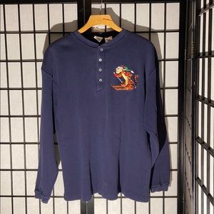 Vintage Disney Store Skiing Tigger Henley